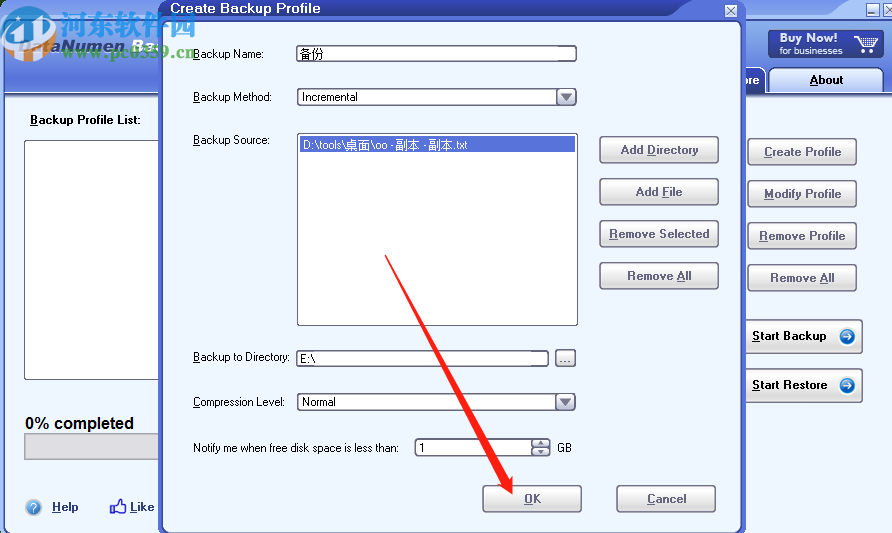 DataNumen Backup备份电脑文件的方法