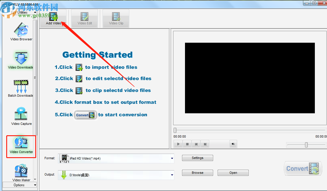 GetFLV Pro将AVI转换成3gp视频的方法