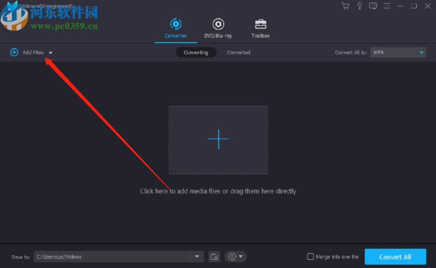 Vidmore给视频添加音频的方法步骤