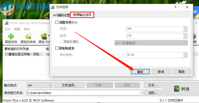 使用Prism视频文件转换器将MP4转换成AVI的方法步骤