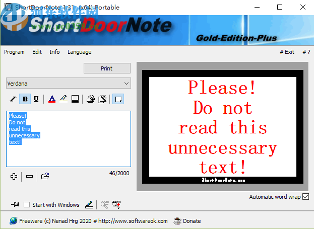 ShortDoorNote设置为中文界面的方法步骤