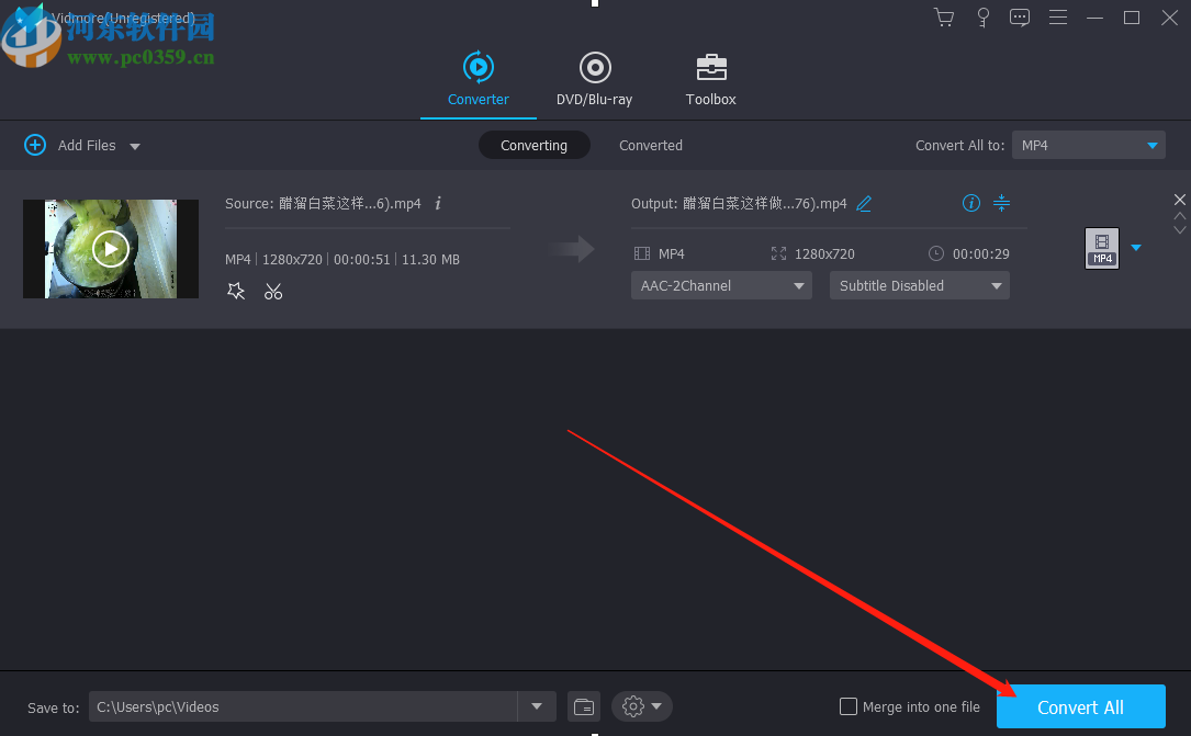 使用Vidmore剪切视频文件的方法步骤