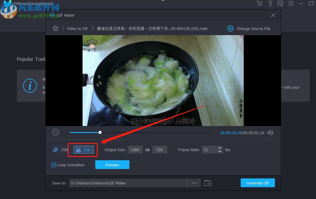 Vidmore将视频转换成GIF的方法步骤