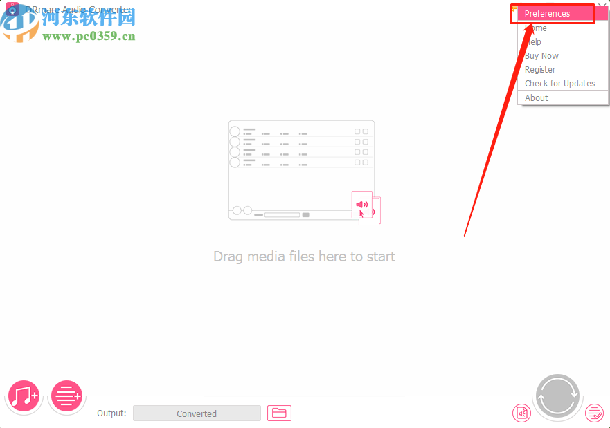 DRmare Audio Converter修改默认输出目录的方法步骤