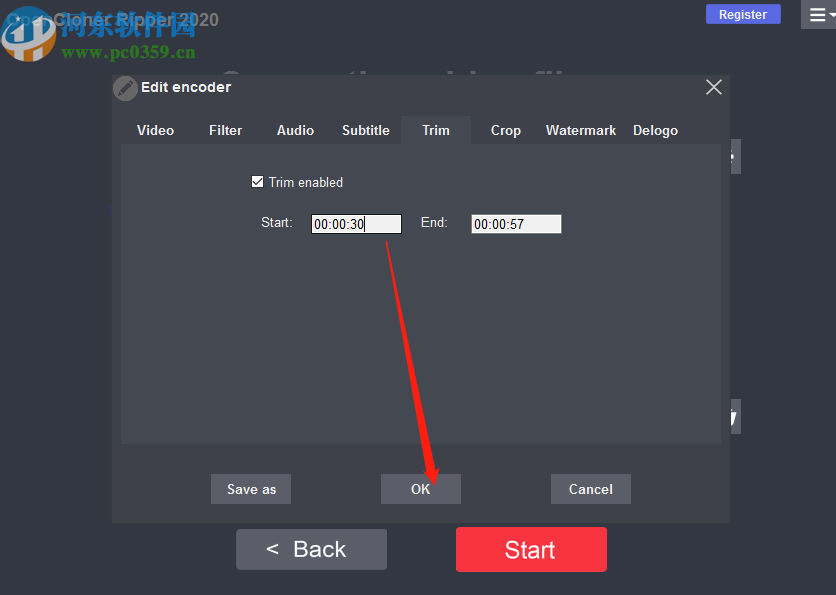 OpenCloner Ripper剪切视频文件的方法