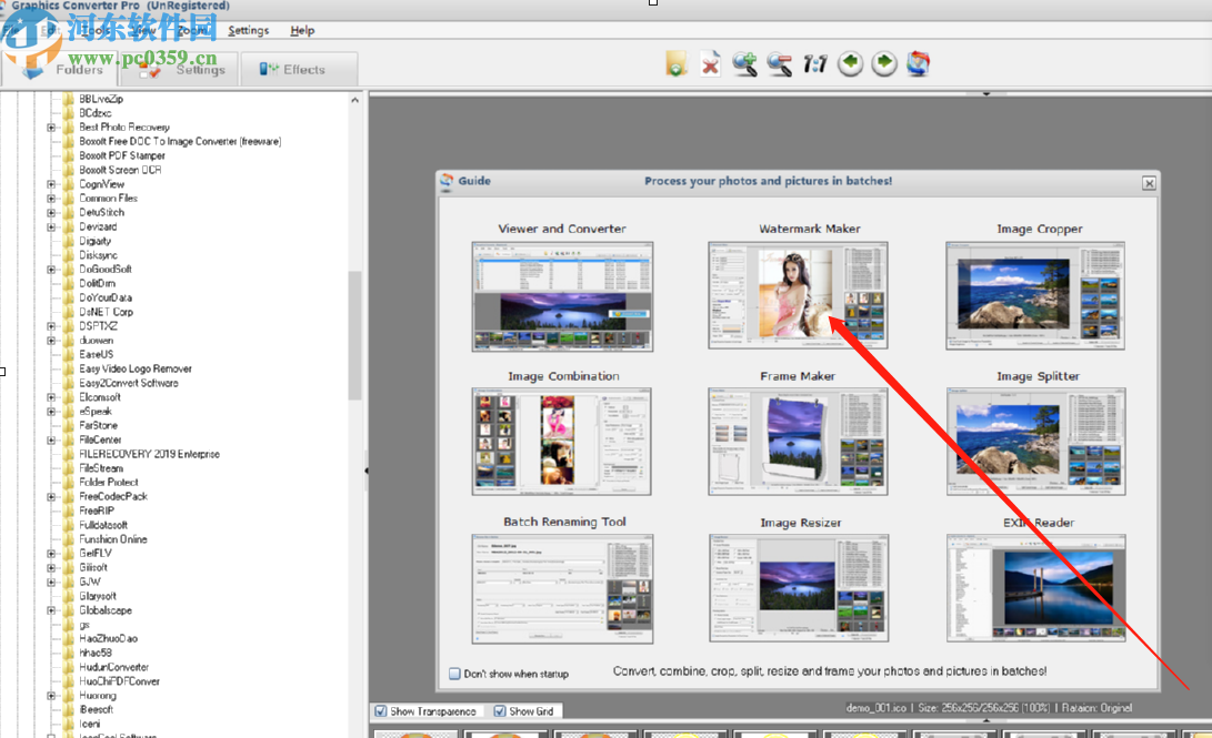 Graphics Converter制作水印图片的方法