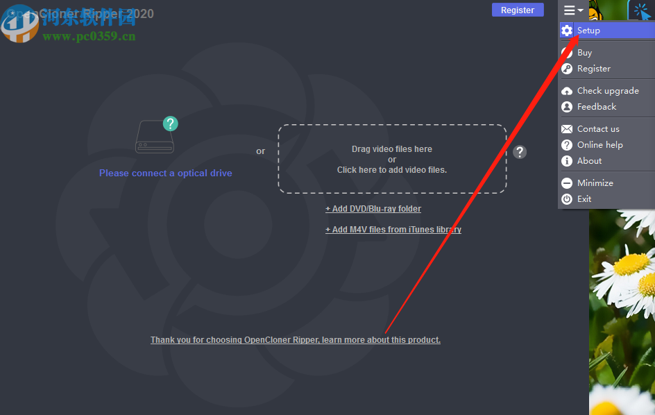 OpenCloner Ripper将音频选择设置成中文的操作方法