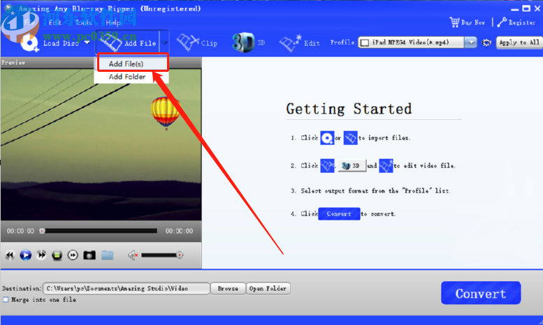 Amazing Any Blu ray Ripper给视频添加水印的方法步骤