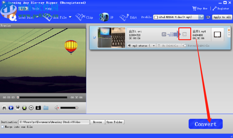 使用Amazing Any Blu ray Ripper转换3D视频的操作方法