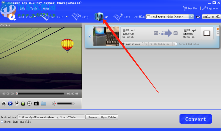 使用Amazing Any Blu ray Ripper转换3D视频的操作方法