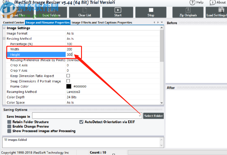 利用iRedSoft Image Resizer修改图片尺寸的操作方法