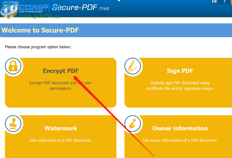 Secure-PDF Professional Edition加密PDF文件的操作方法