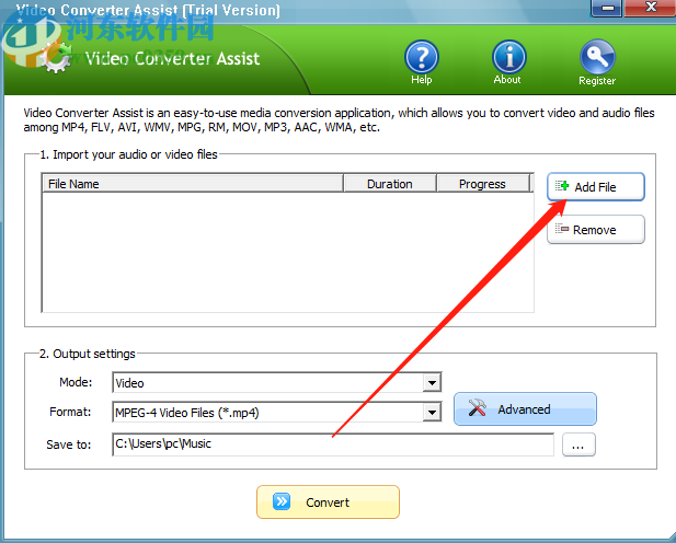 Video Converter Assist将AVI转换成MP4格式的方法步骤