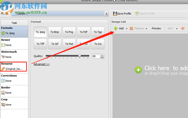 AnyPic Image Converter批量重命名图片的操作方法