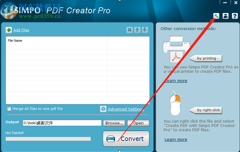 Simpo PDF Creator Pro软件设置成中文的方法