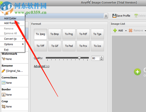 AnyPic Image Converter批量裁剪图片的操作方法