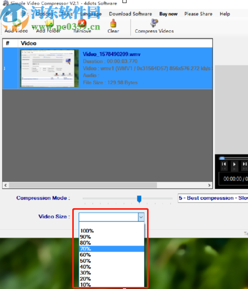 Simple Video Compressor压缩视频文件的方法
