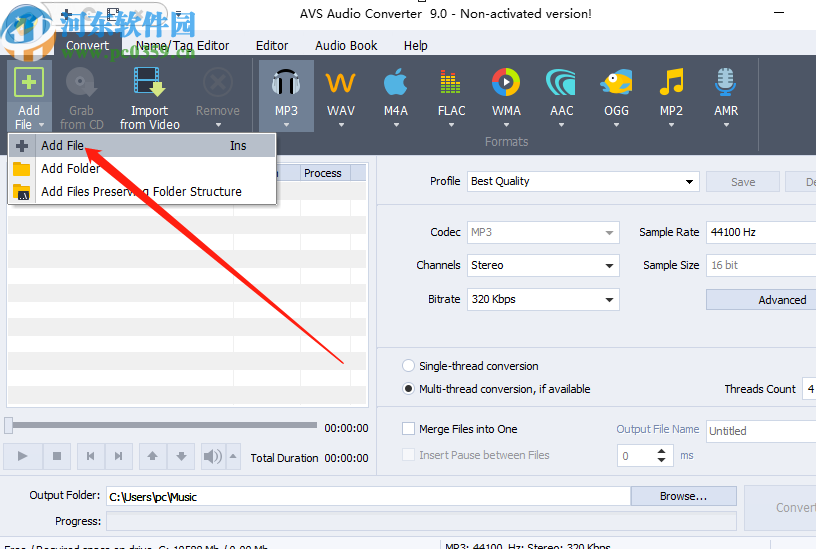 使用AVS Audio Converter把MP3转换成AAC格式的方法