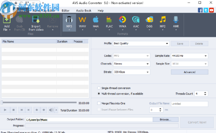 使用AVS Audio Converter把MP3转换成AAC格式的方法