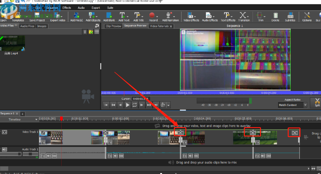 VideoPad Video Editor分割视频文件的操作方法