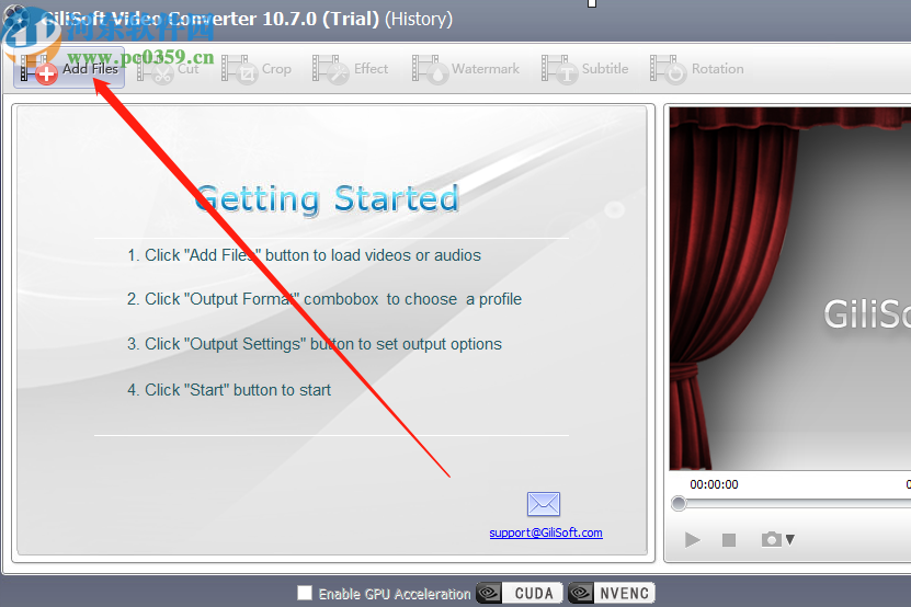 GiliSoft Video Converter剪切视频文件的操作方法
