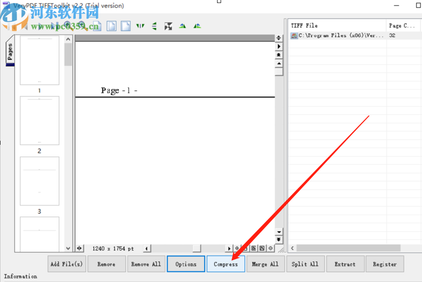 VeryPDF TIFFToolkit压缩TIFF文件的方法