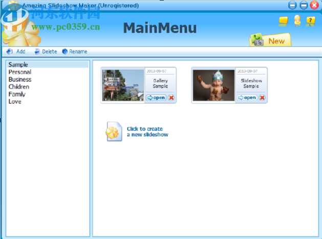 Amazing Slideshow Maker制作幻灯片的方法