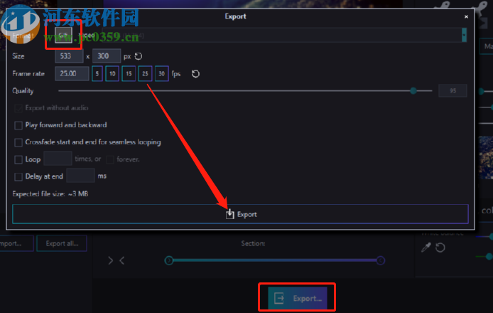 Ashampoo Cinemagraph修改gif动图大小的方法