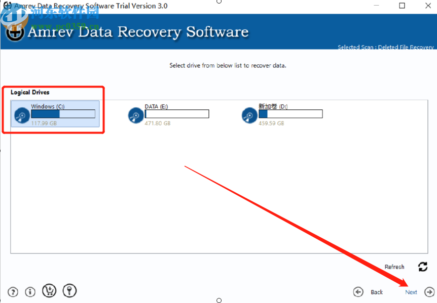 Amrev Data Recovery恢复删除文件的方法