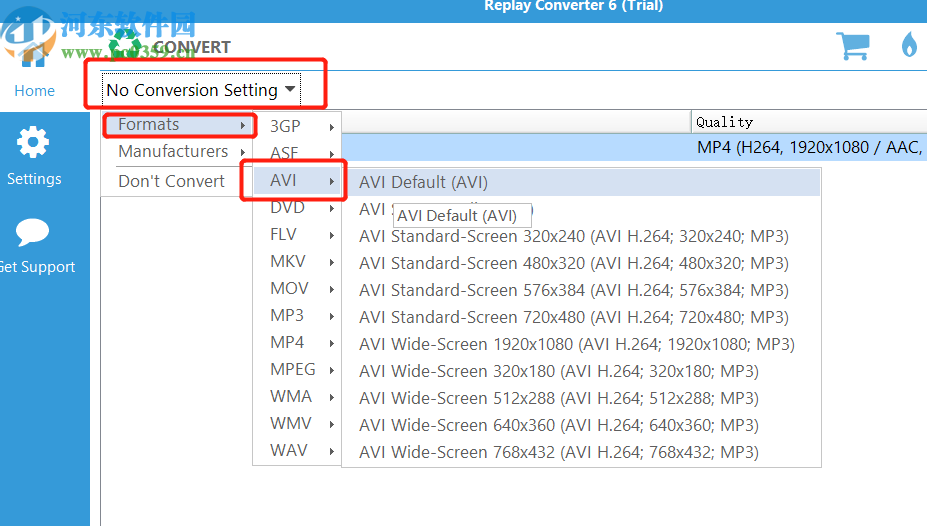 Replay Converter把MP4转换成AVI格式的方法
