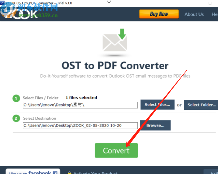 ZOOK OST to PDF Converter将OST文件转换成PDF文件的方法