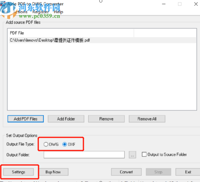 使用Aide PDF to DWG Converter将PDF转换成DWG的方法
