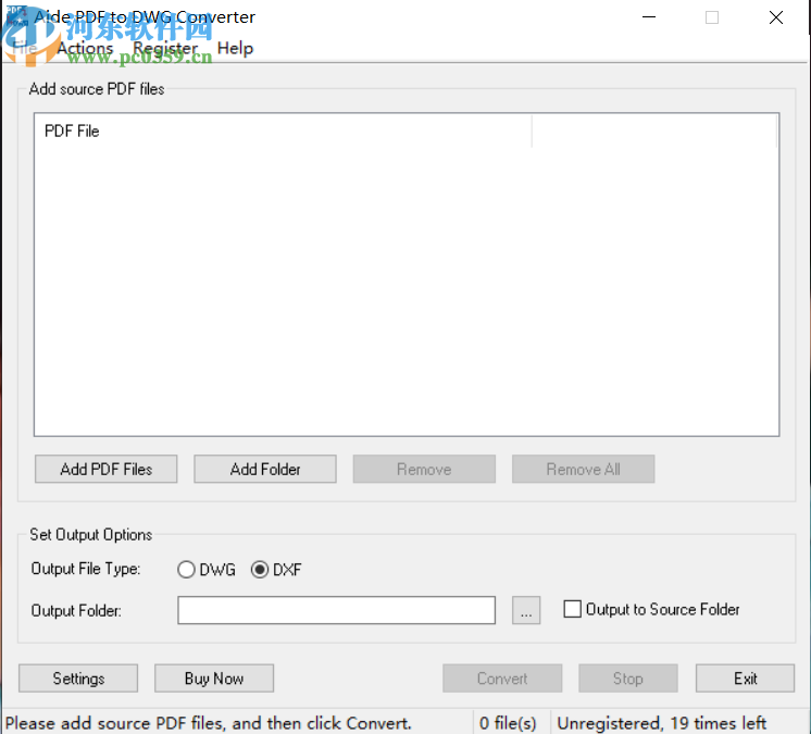 使用Aide PDF to DWG Converter将PDF转换成DWG的方法