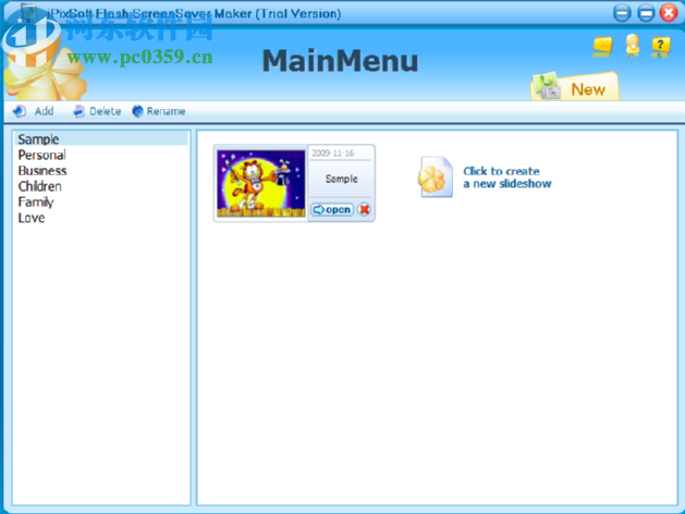 iPixSoft flash ScreenSaver Maker制作图片相册的方法