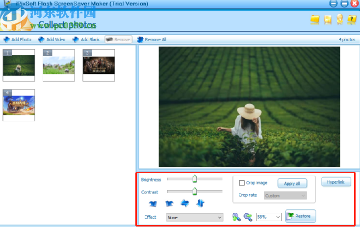 iPixSoft flash ScreenSaver Maker制作图片相册的方法
