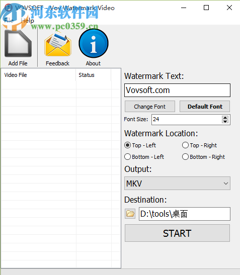 Vov Watermark Video给视频添加水印的方法