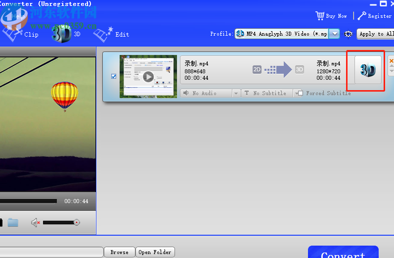 Amazing Any MP4 Converter将MP4转换成3D视频的方法