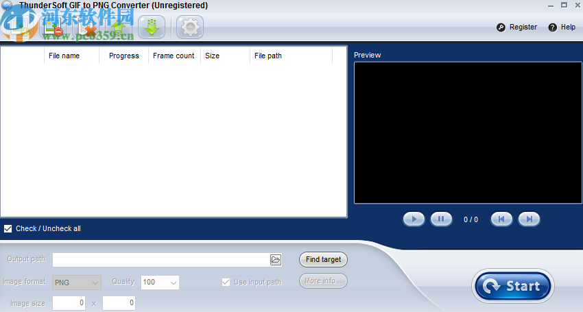 ThunderSoft GIF to PNG Converter把GIF图片转换成png图片的方法