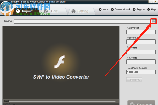 iPixSoft SWF to Video Converter将SWF转换成MP4格式的