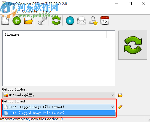 Easy2Convert PCD to TIFF将pcd文件转换成TIFF格式的方法