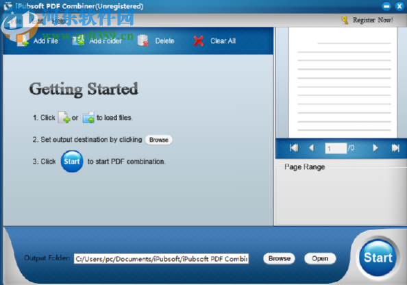 iPubsoft PDF Combiner合并多个PDF文件的方法