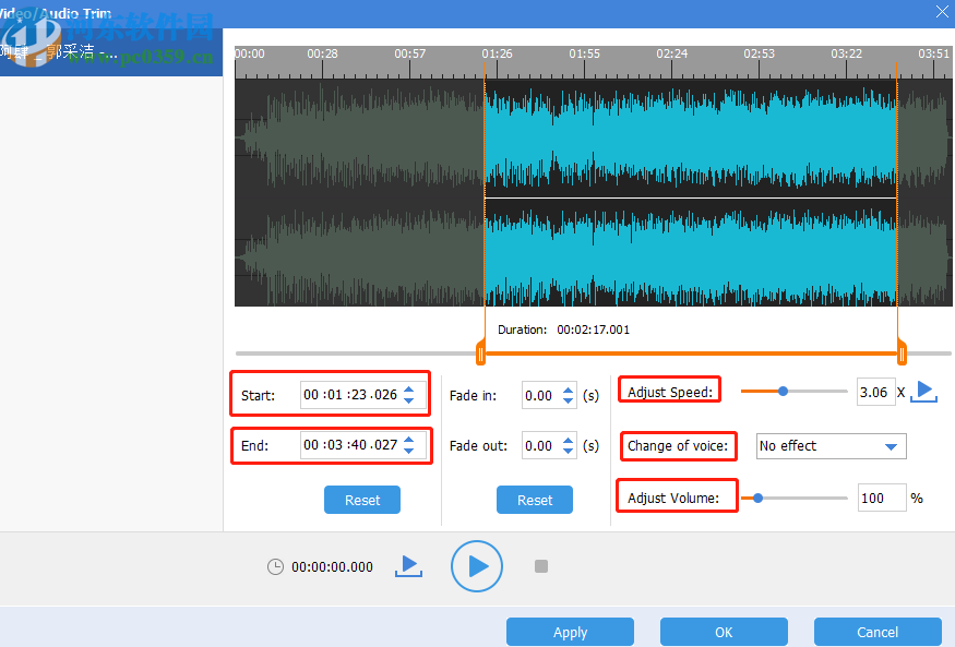 GiliSoft Audio Toolbox Suite剪切音频的方法