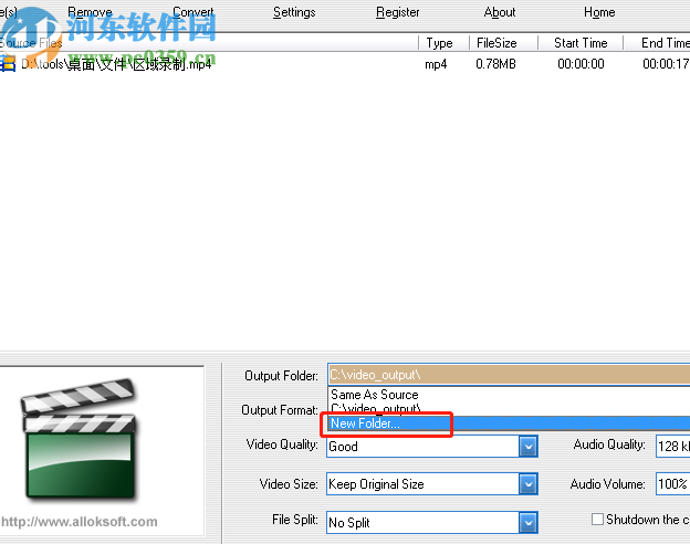 Allok MPEG4 Converter将MP4视频转换成AVI格式的方法