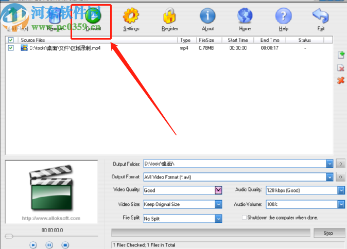 Allok MPEG4 Converter将MP4视频转换成AVI格式的方法