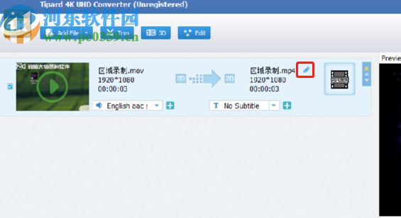 Tipard 4K UHD Converter将视频转换成3D视频格式的方法