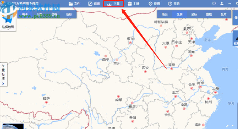 水经注万能地图下载器下载地图的操作方法