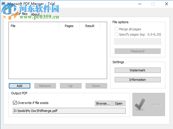 Mgosoft PDF Merger如何合并两个PDF文件