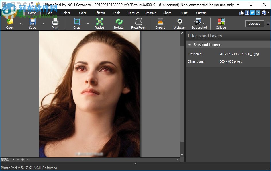 PhotoPad Image Editor怎么去红眼