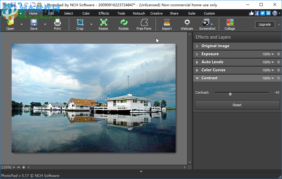 PhotoPad Image Editor怎么调亮图片