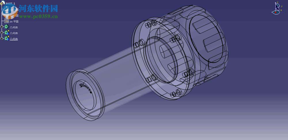 CATIA设置零件透明度的方法